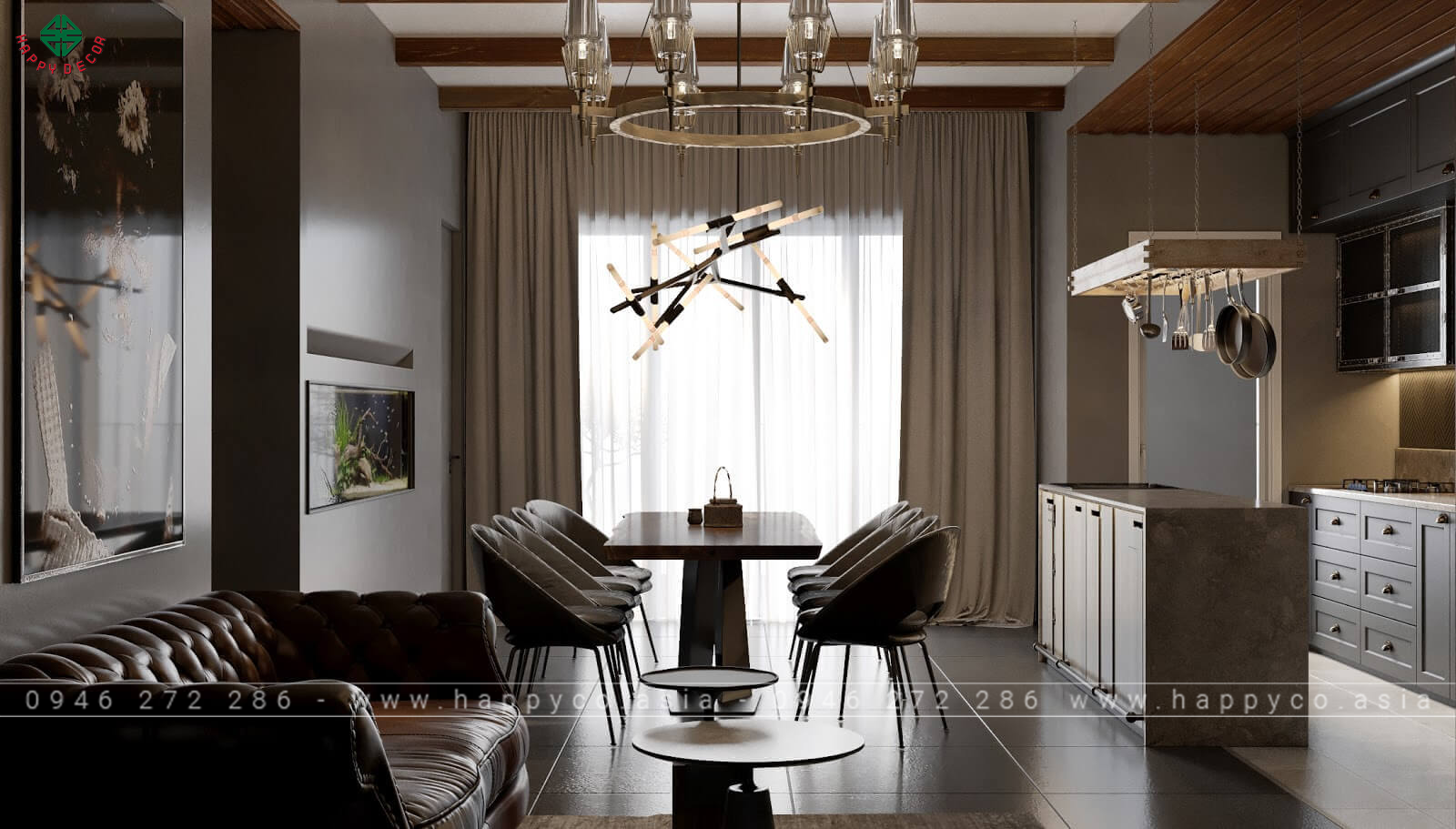 Phong cách thiết kế nội thất Industrial - Mẫu 13