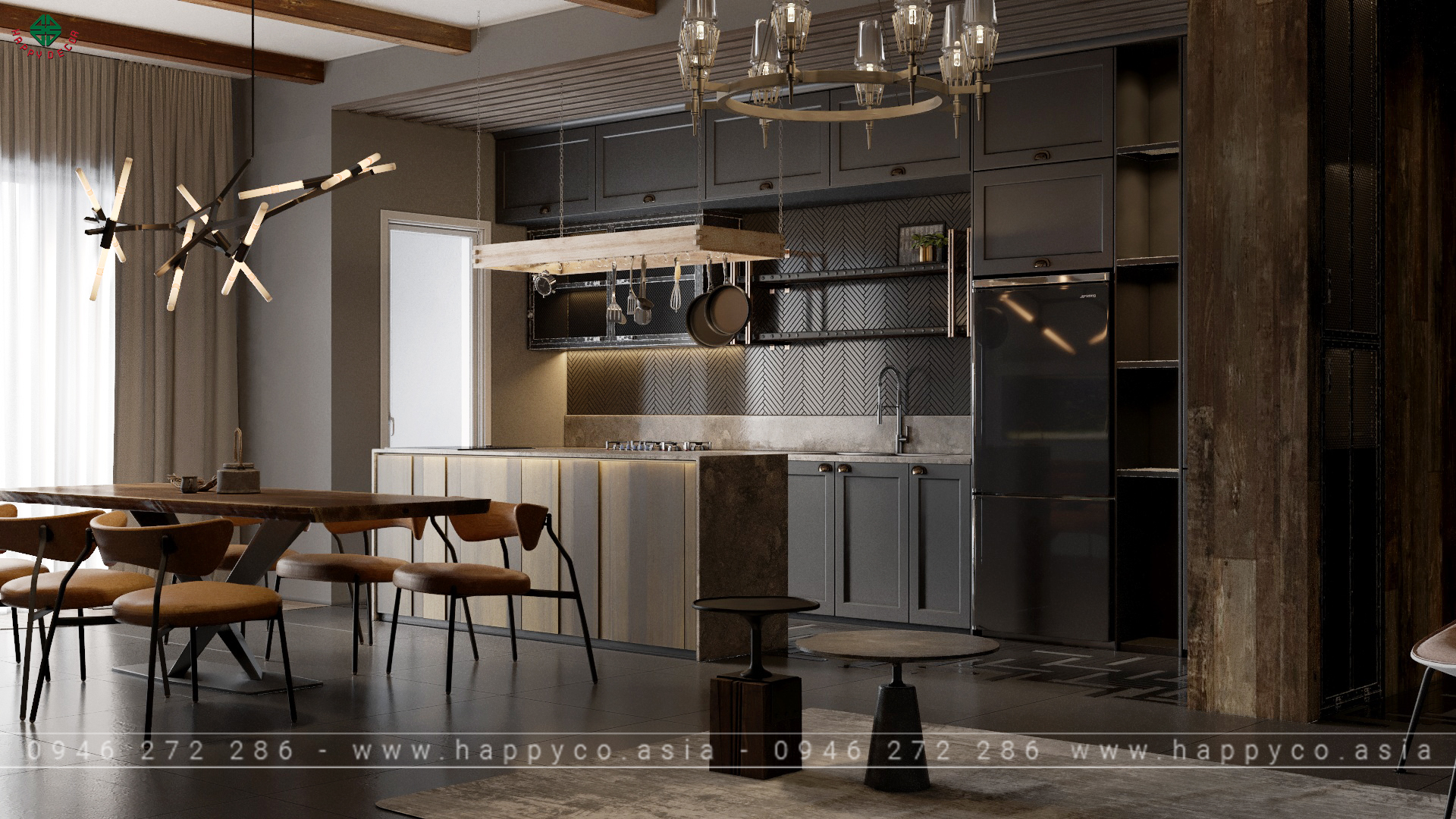 Phong cách thiết kế nội thất Industrial - Mẫu 03