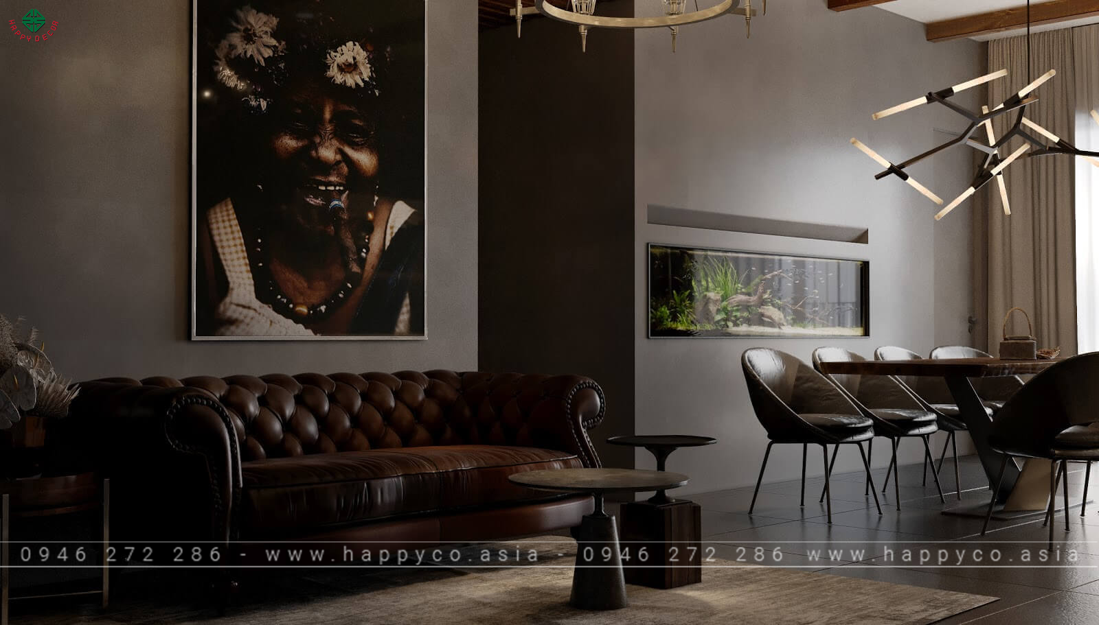 Phong cách thiết kế nội thất Industrial - Mẫu 07