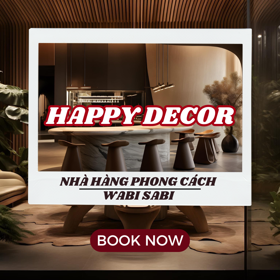 Thiết kế nhà hàng phong cách WABI SABI