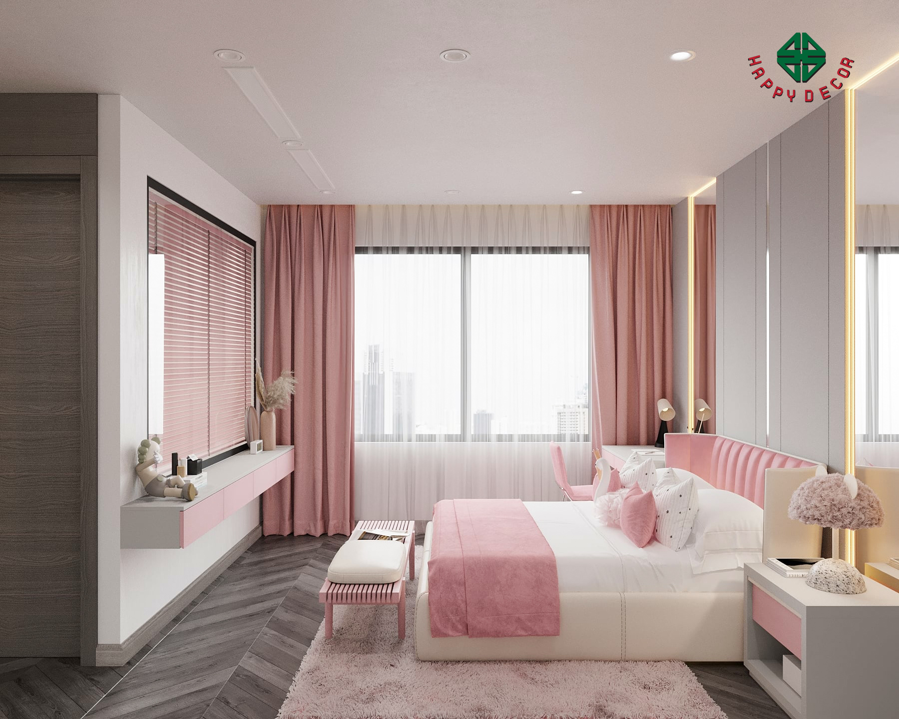 Giường Tầng Công Chúa Xinh Xắn Cho Bé Gái