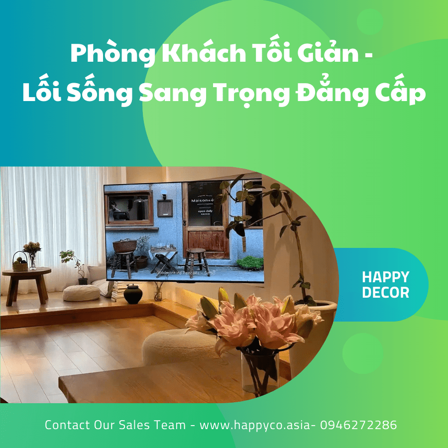Nội thất phòng khách do Happy Decor thiết kế và thi công tại Biên Hòa