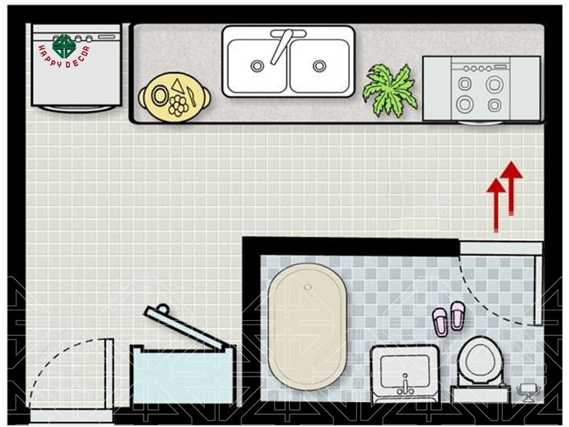 Hình phong thủy nhà bếp happy decor