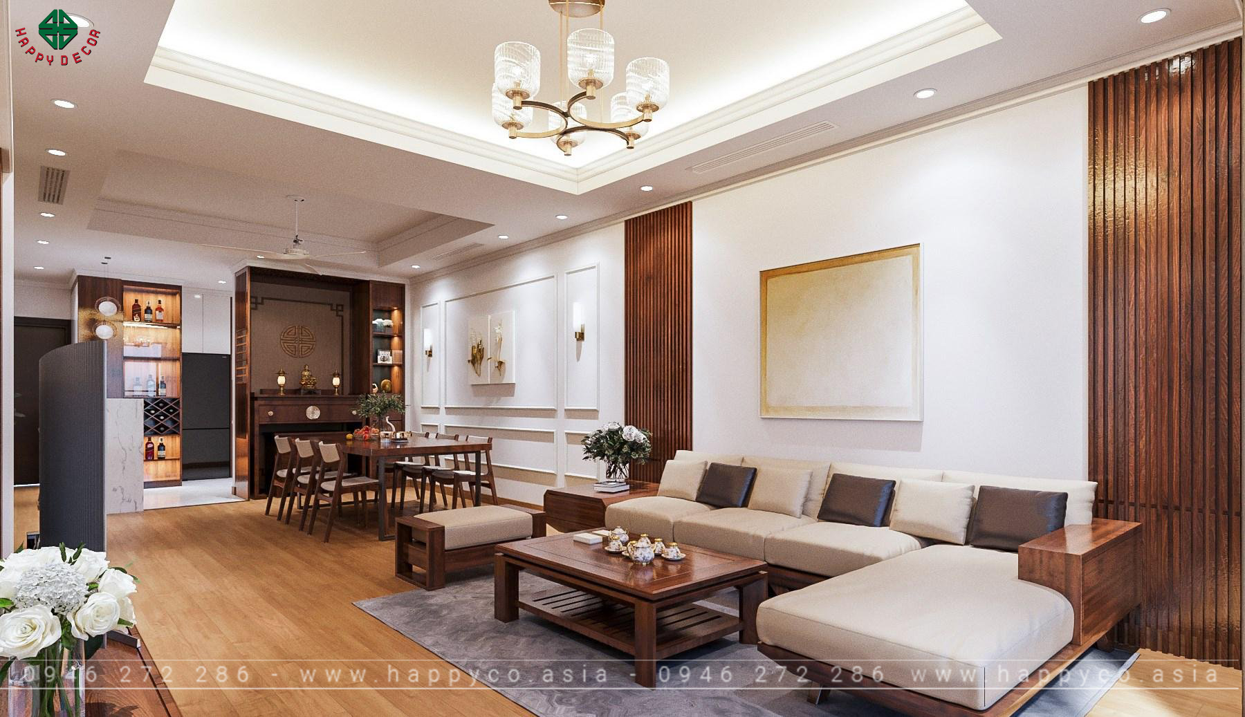 Nội thất ngôi nhà sử dụng tấm ốp tường PIMA - Mẫu 01