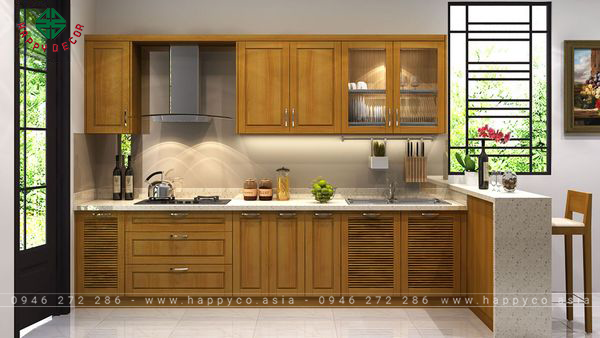 Mẫu quầy bar tủ bếp đẹp - Mẫu 02