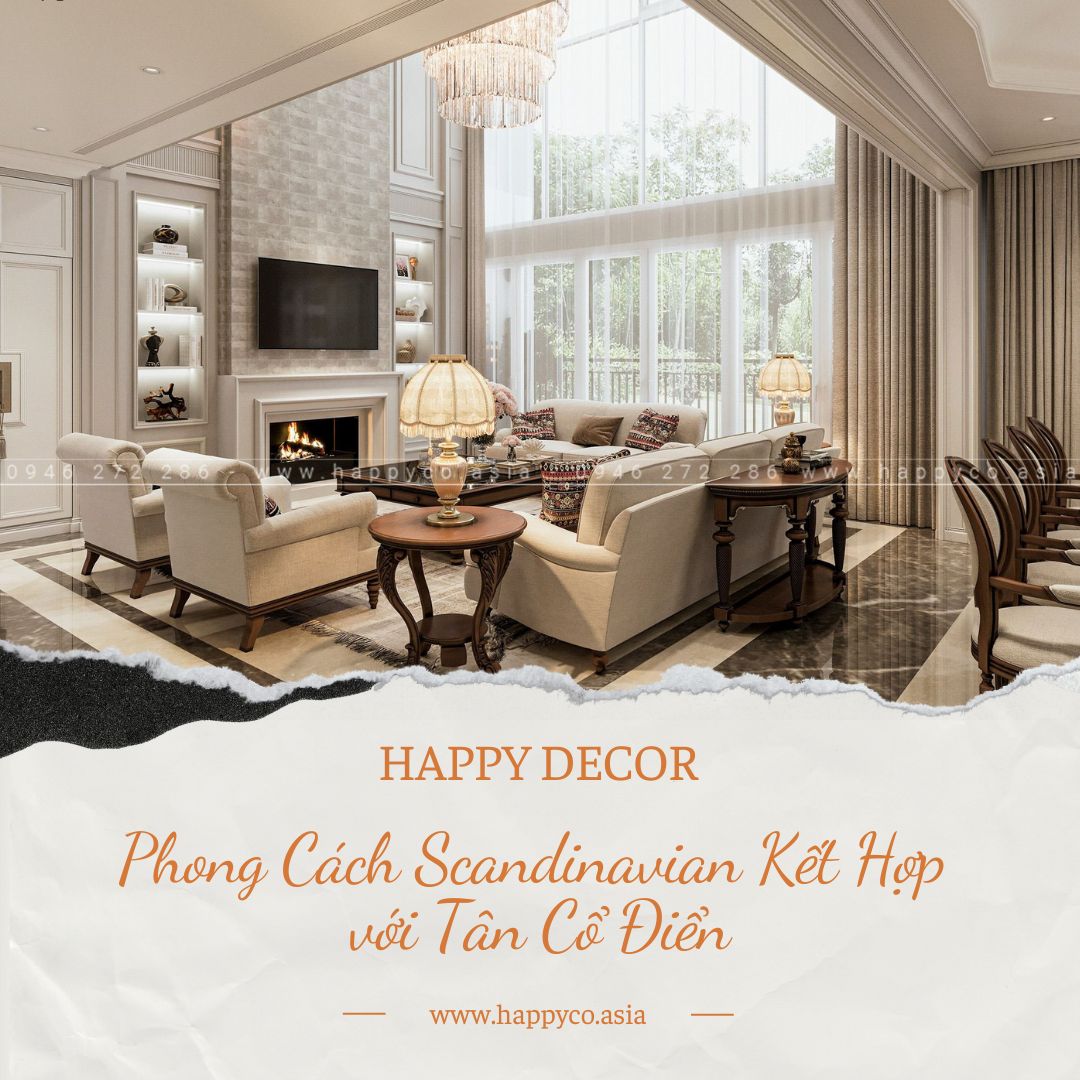 Sự kết hợp giữa hai phong cách Scandinavian và Tân Cổ Điển đang trở thành xu hướng được ưa chuộng bởi những người yêu thích sự đơn giản song không kém phần quý phái và tinh tế