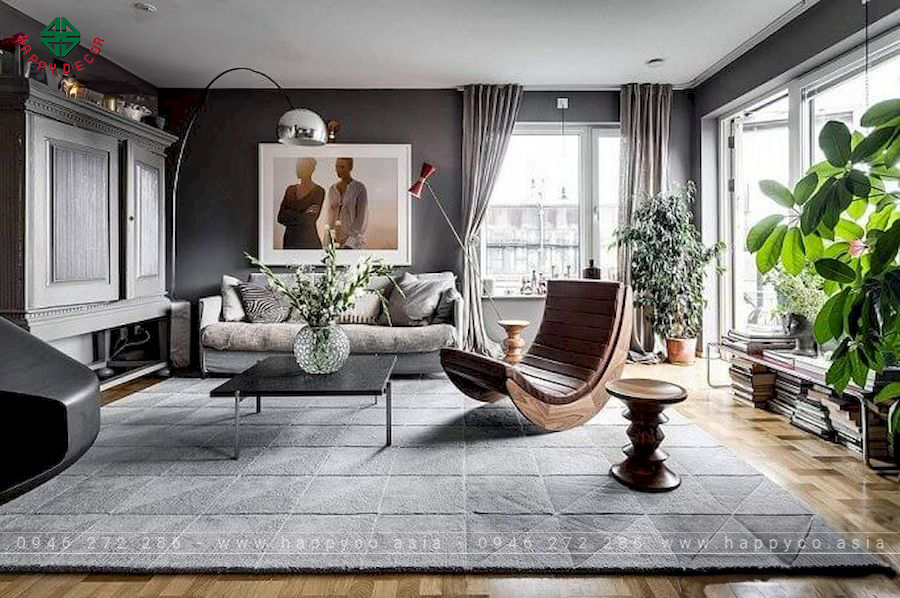 Phòng khách với phong cách nội thất Bắc Âu- Mẫu 05