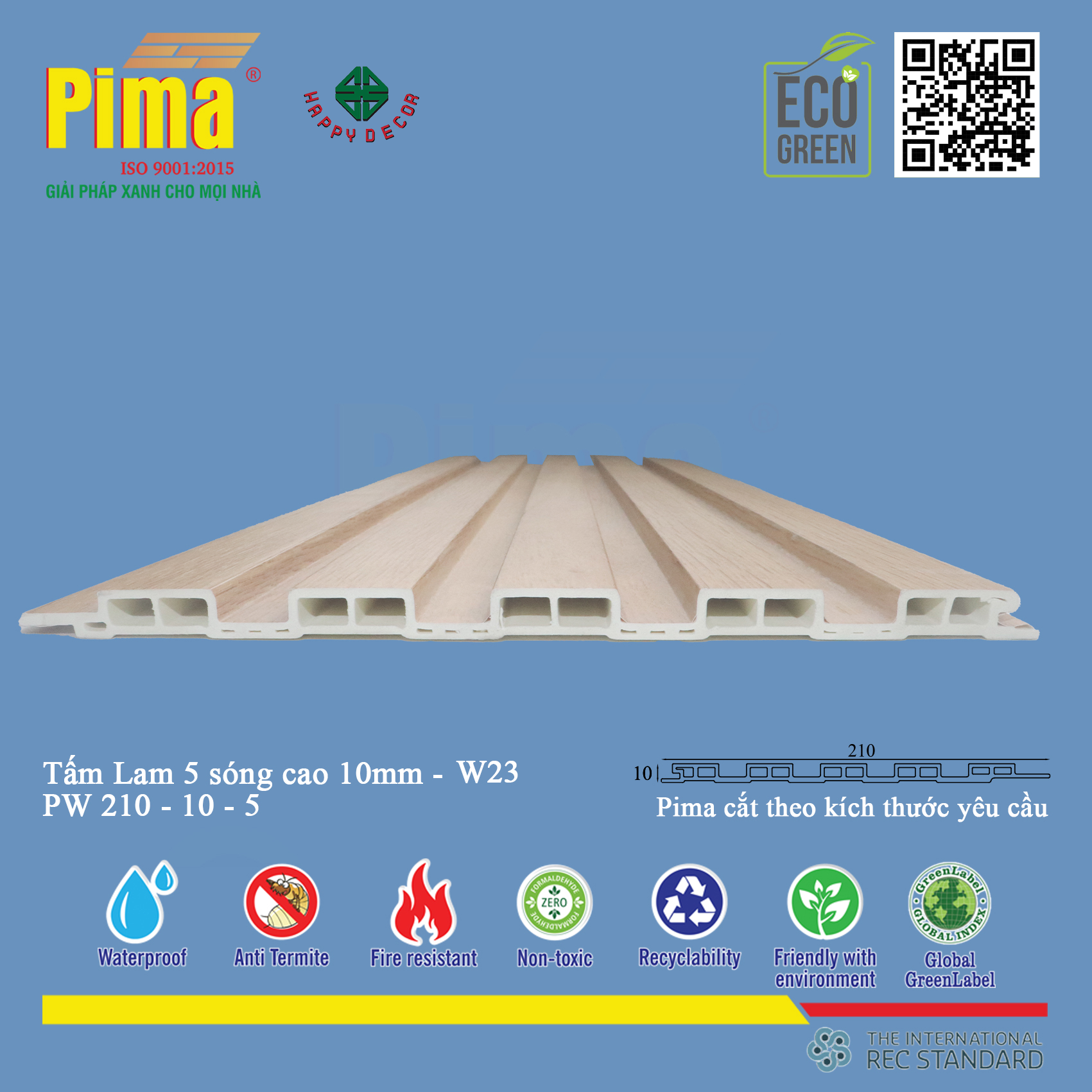 Ván tấm lam 5 sóng PIMA không chỉ mạnh mẽ và bền bỉ mà còn thân thiện với môi trường