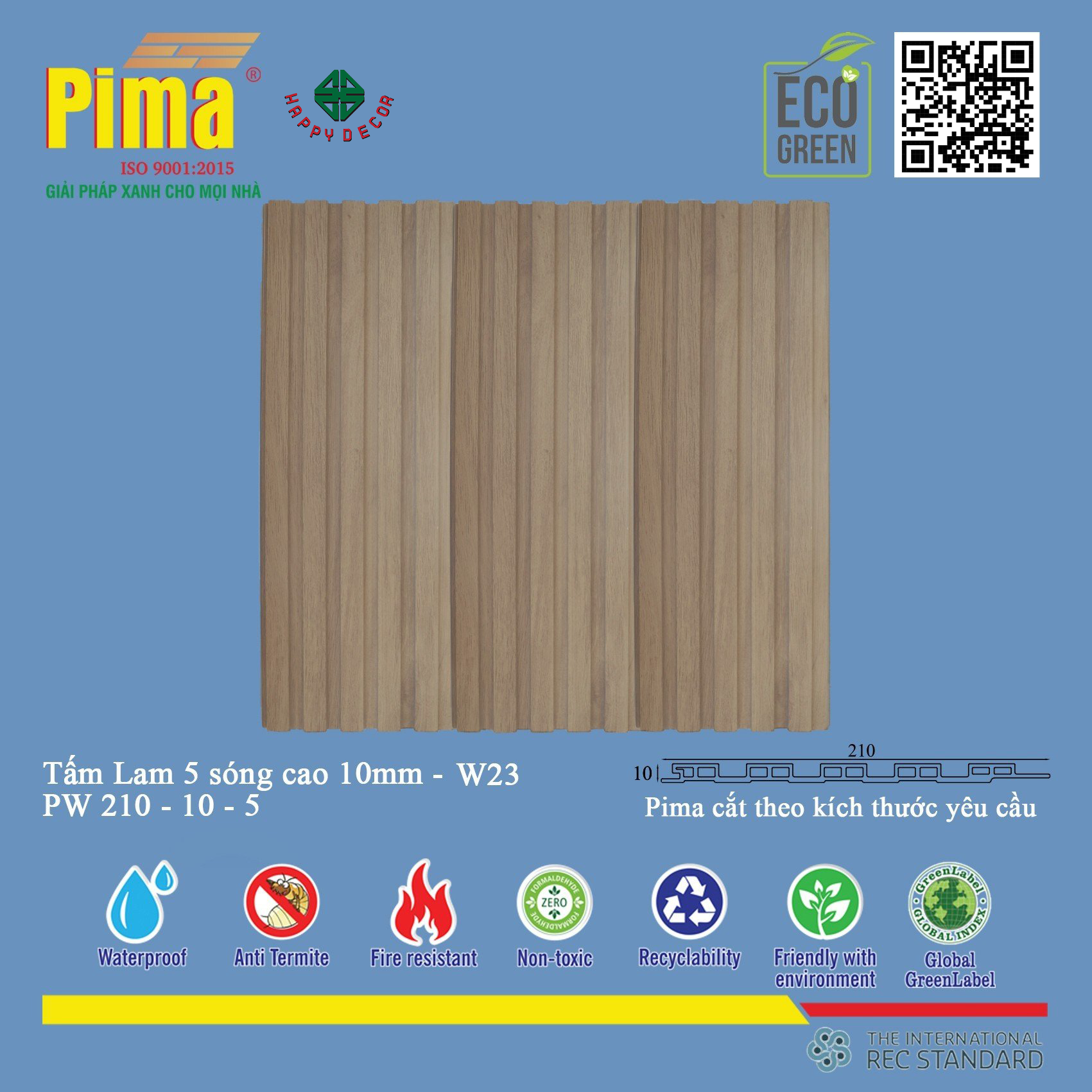 Tấm lam 5 sóng PIMA W23 là một giải pháp vật liệu độc đáo và hiệu quả, được sản xuất bởi công nghệ tiên tiến và chất lượng vật liệu cao cấp