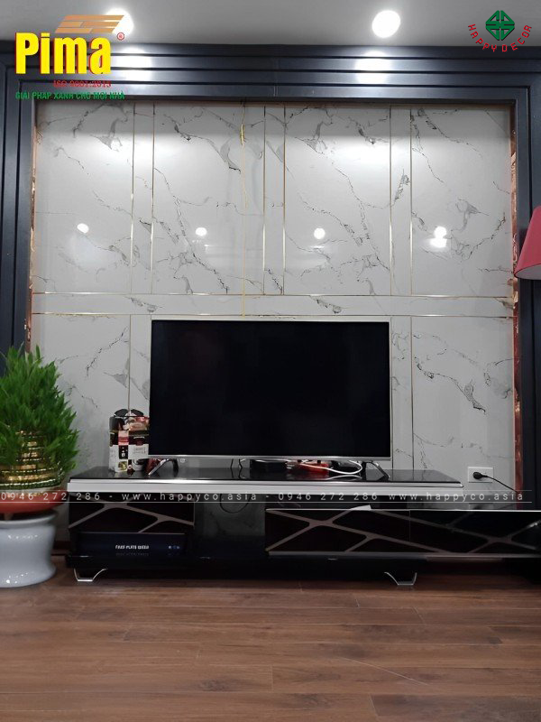 Làm nổi bật một bức tường, tạo điểm nhấn cho phòng khách hoặc phòng ngủ.