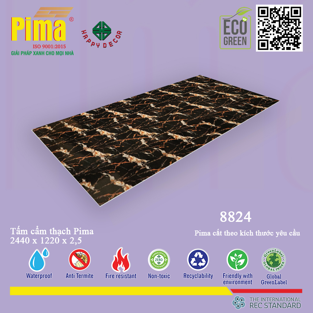 Tấm cẩm thạch PIMA có khả năng chống nước và chống ẩm cao phù hợp với khí hậu nóng ẩm