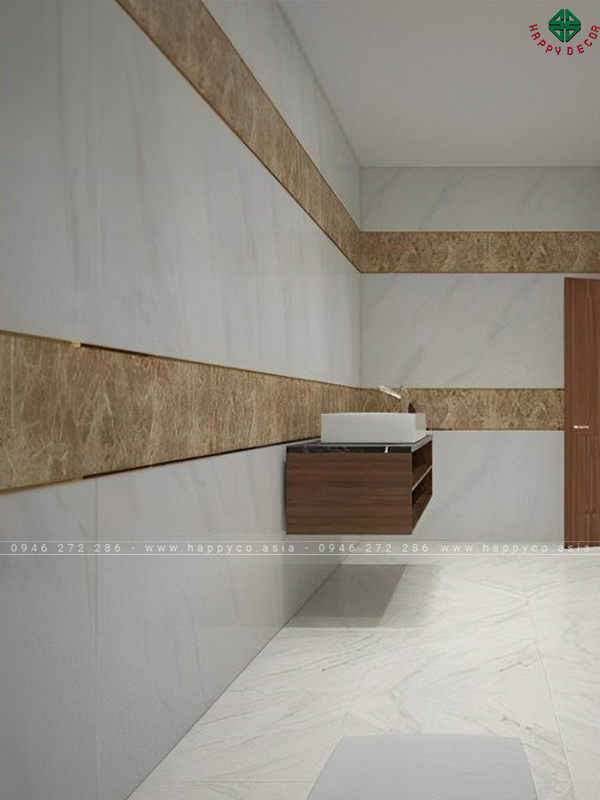 Nội thất phòng tắm được làm từ Tấm PVC giả đá Pima-8824