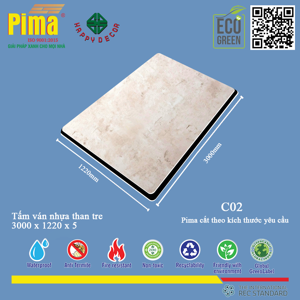 Tấm Than Tre Pima 5mm