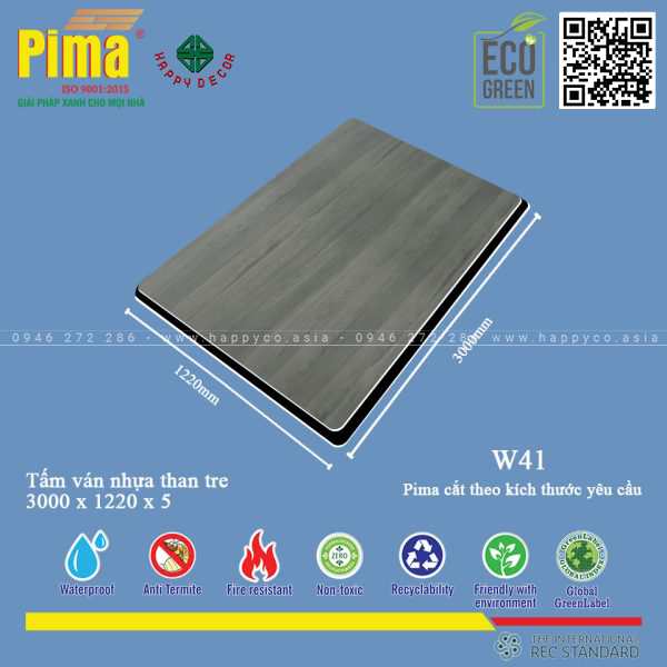 Tấm than tre Pima 5mm W41 tại Biên Hòa - Happy Decor