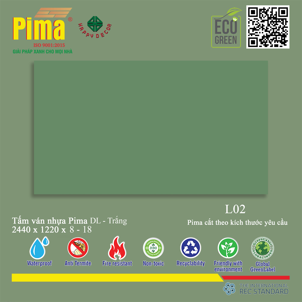 Ứng dụng của tấm ván nhựa PIMA DL trắng L02