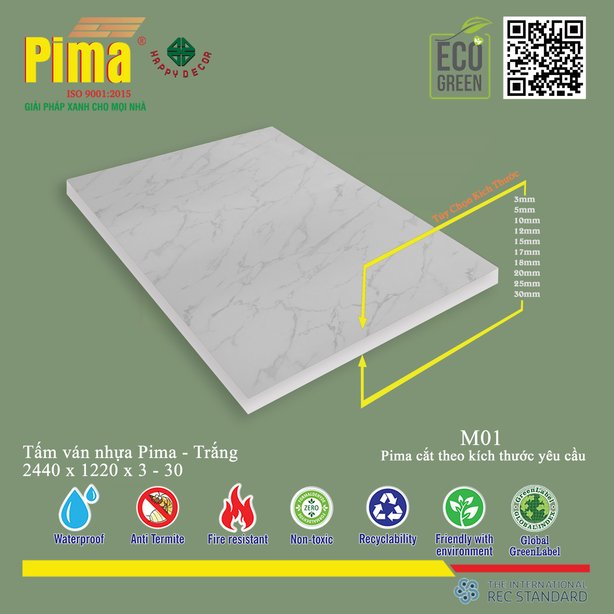 Nhiều kích cỡ khác nhau phù hợp cho nhu cầu của khách hàng