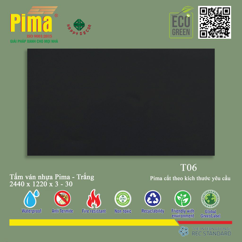 Tấm Ván Nhựa Pima Trắng - T06 tại HAPPY DECOR - Biên Hòa