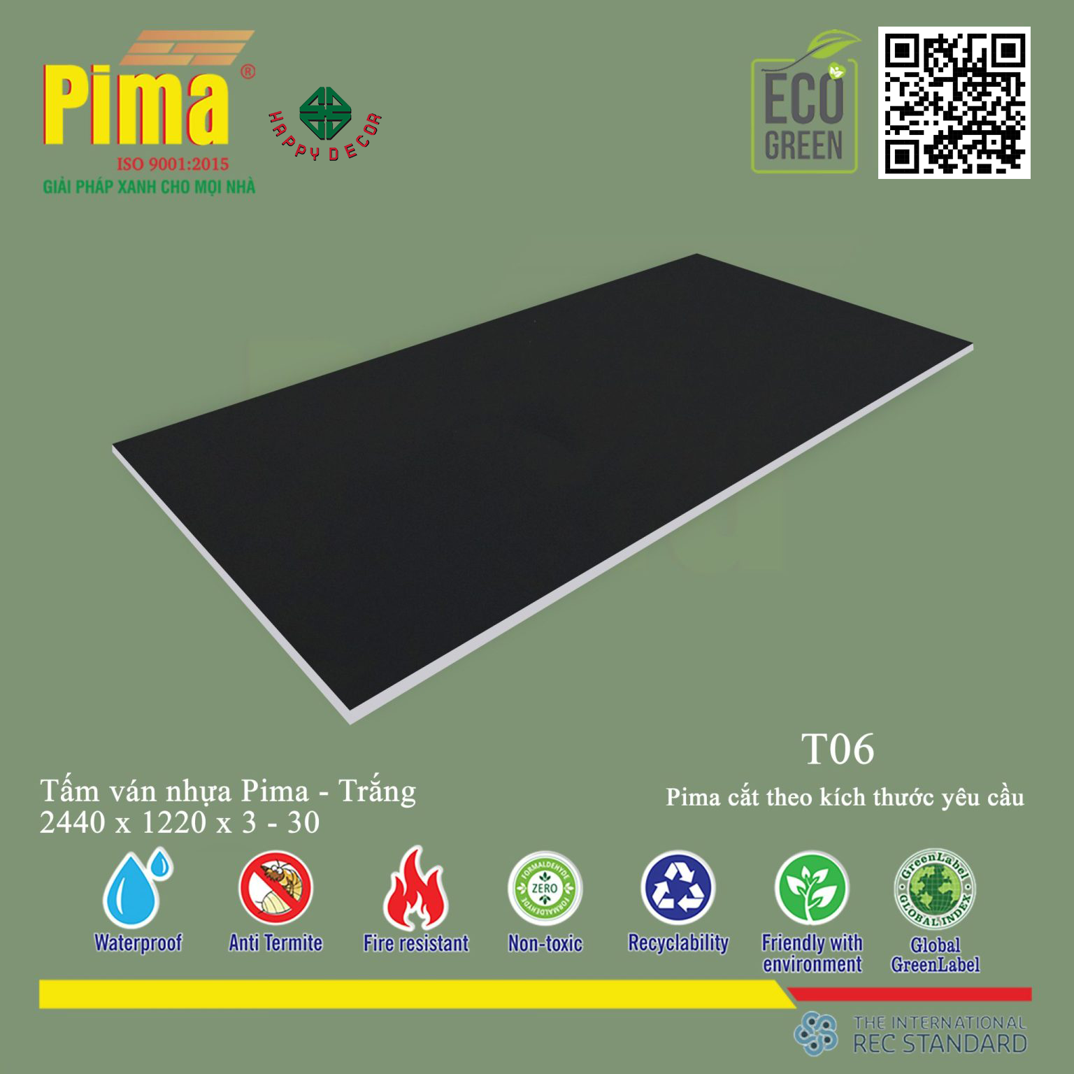 Tấm Ván Nhựa Pima Trắng - T06 mang lại vẻ đẹp hiện đại, sang trọng cho mọi không gian