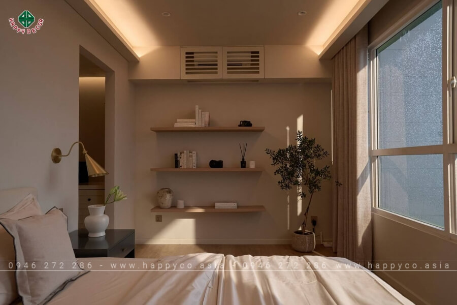 Phòng ngủ tối giản với những điểm nhấn hài hòa Phòng ngủ tối giản với những điểm nhấn hài hòa