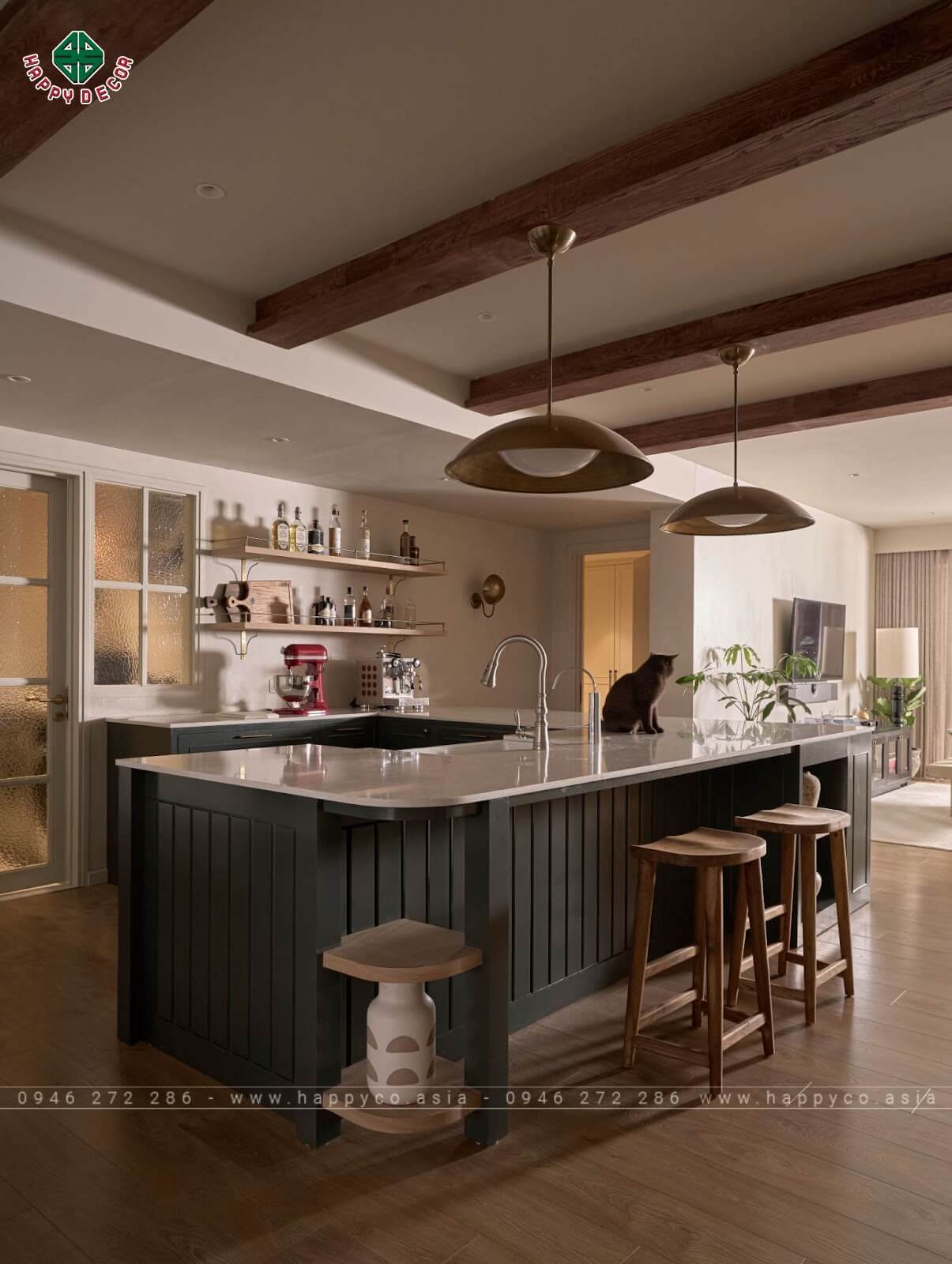 Thiết kế mở nối liền với không gian phòng khách Thiết kế mở nối liền với không gian phòng khách