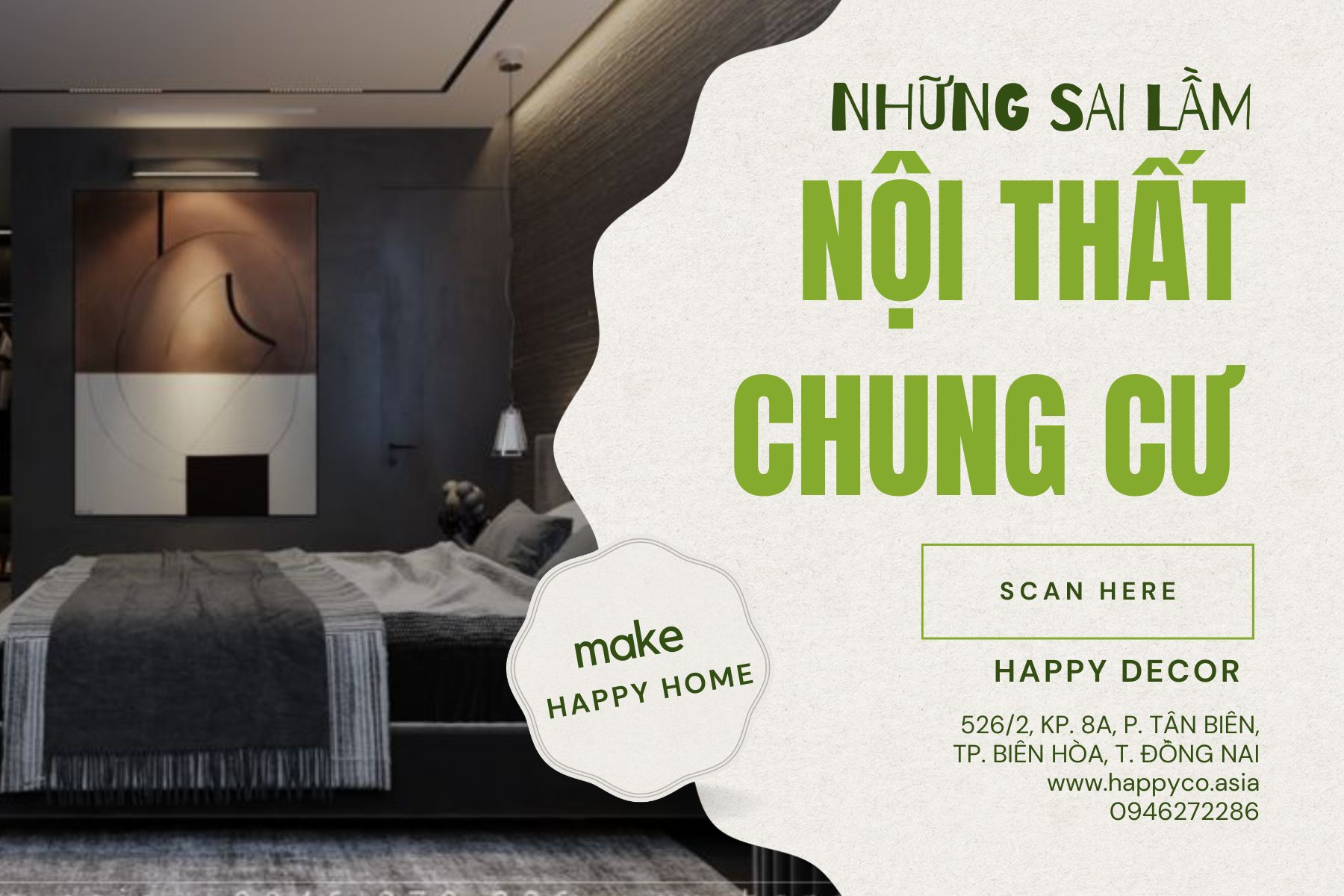 Thiết kế thi công nội thất chung cư Biên Hòa - HAPPY DECOR