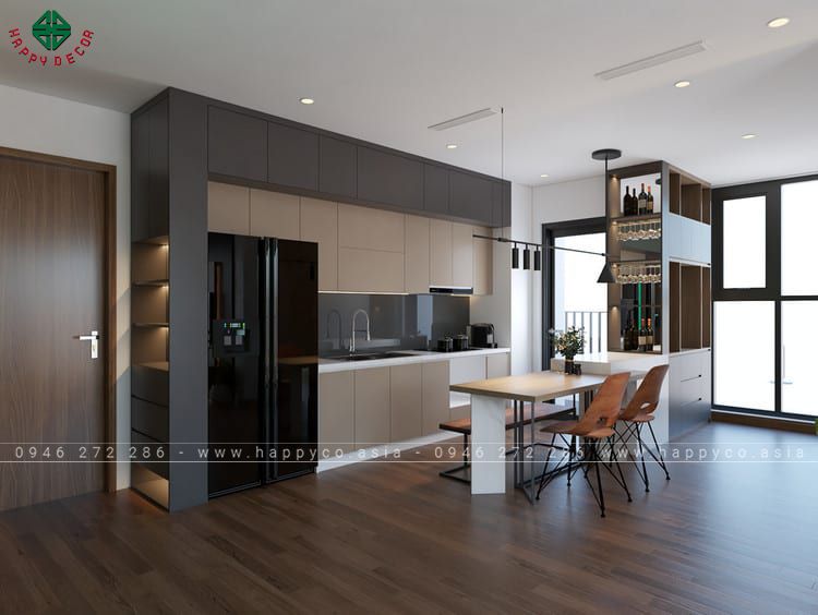 Không gian bếp Âu sang trọng và tiện nghi của HAPPY DECOR không chỉ đem lại sự tiện nghi