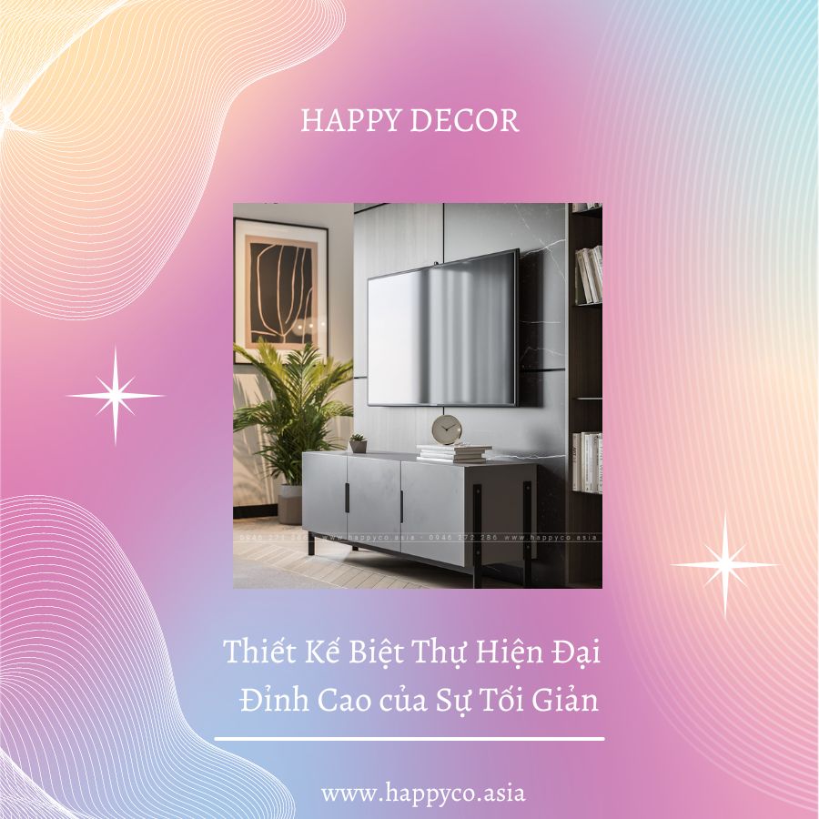 Thiết kế thi công nội thất Biệt Thự phong cách hiện đại tại Biên Hòa - Happy Decor