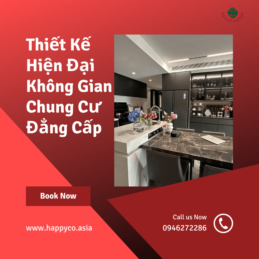 Nội thất chung cư hiện đại do Happy Decor thiết kế và thi công tại Biên Hòa