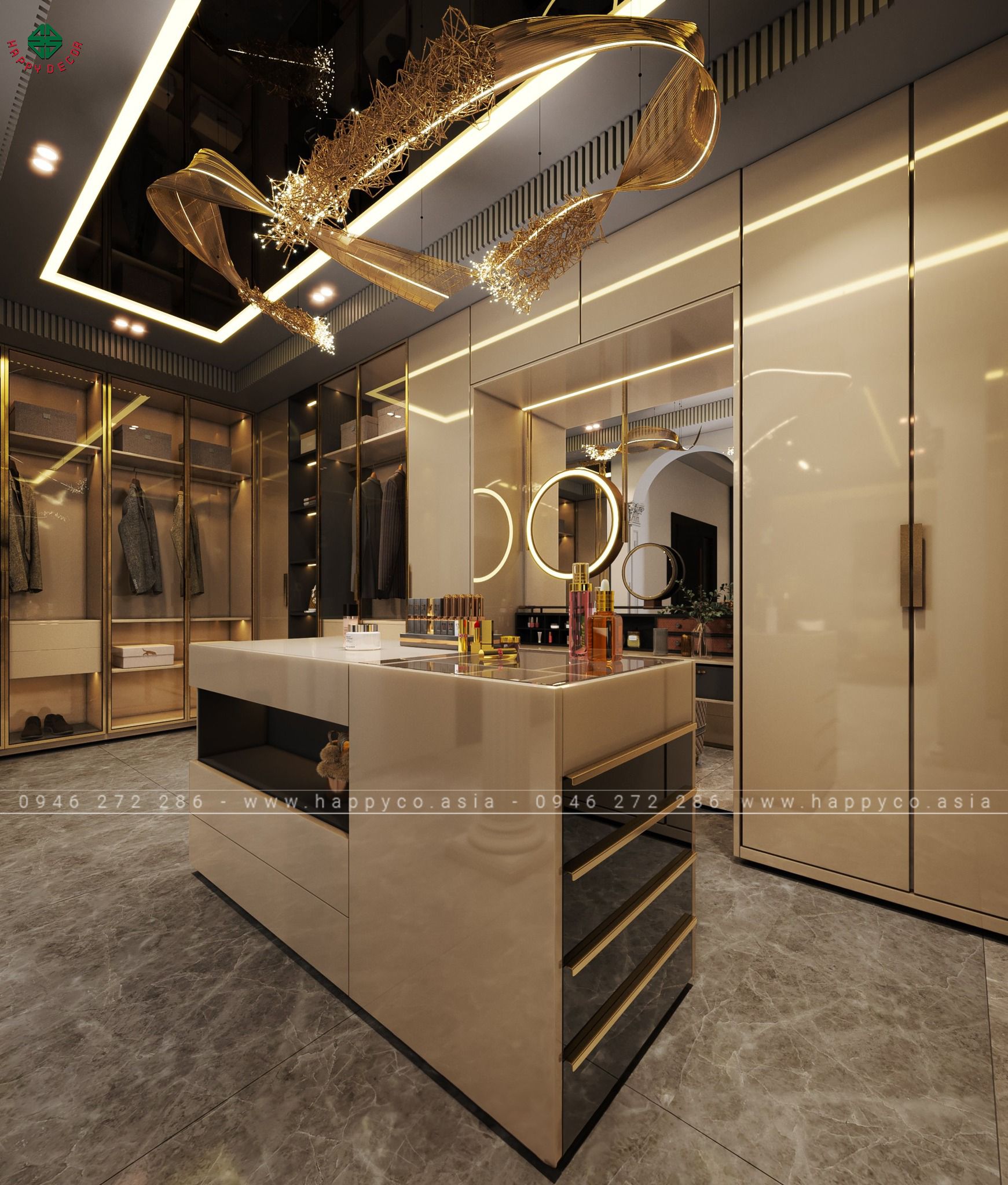 Nội thất chung cư với phong cách bán cổ điển cực kỳ sang trọng