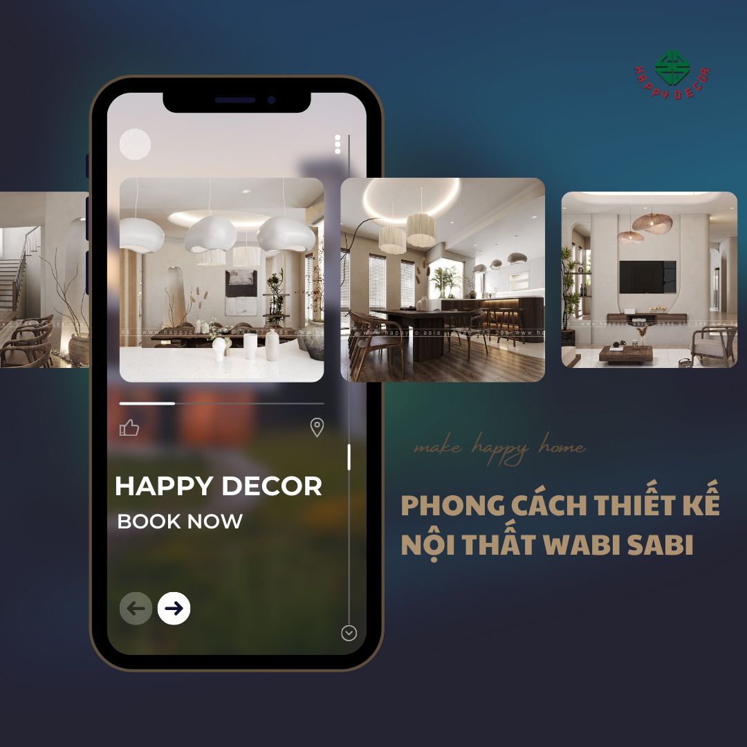 Thiết kế nội thất phong cách Wabi Sabi tại Biên Hòa - Happy Decor
