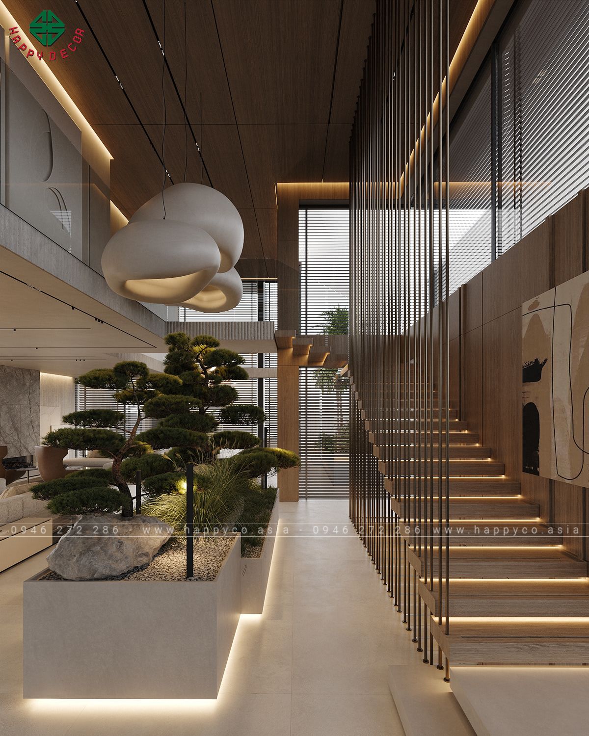 Màu sắc trong thiết kế nội thất biệt thự của Happy Decor luôn được phối hợp một cách tinh tế