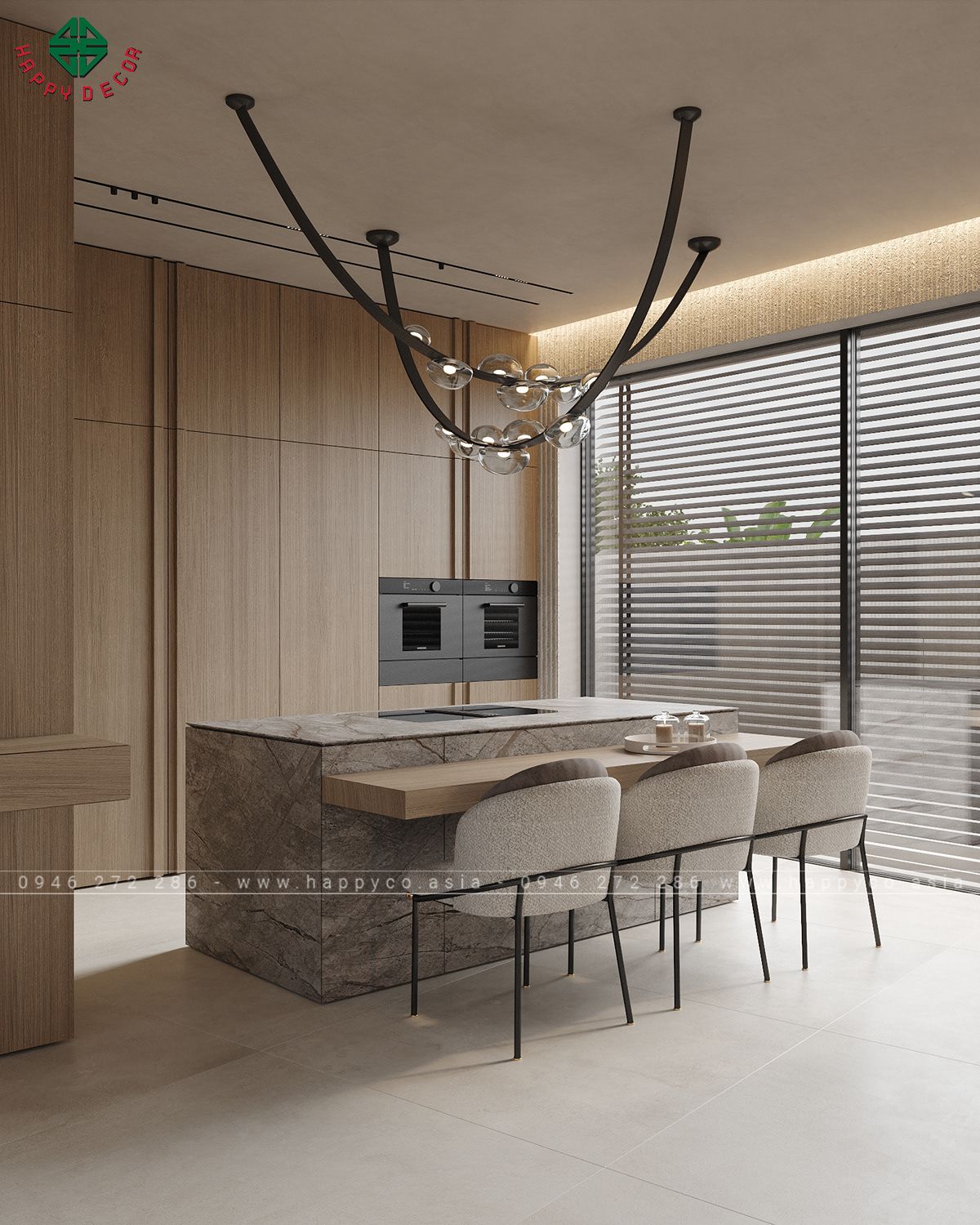 Phòng bếp là sự kết hợp giữa công năng và thẩm mỹ