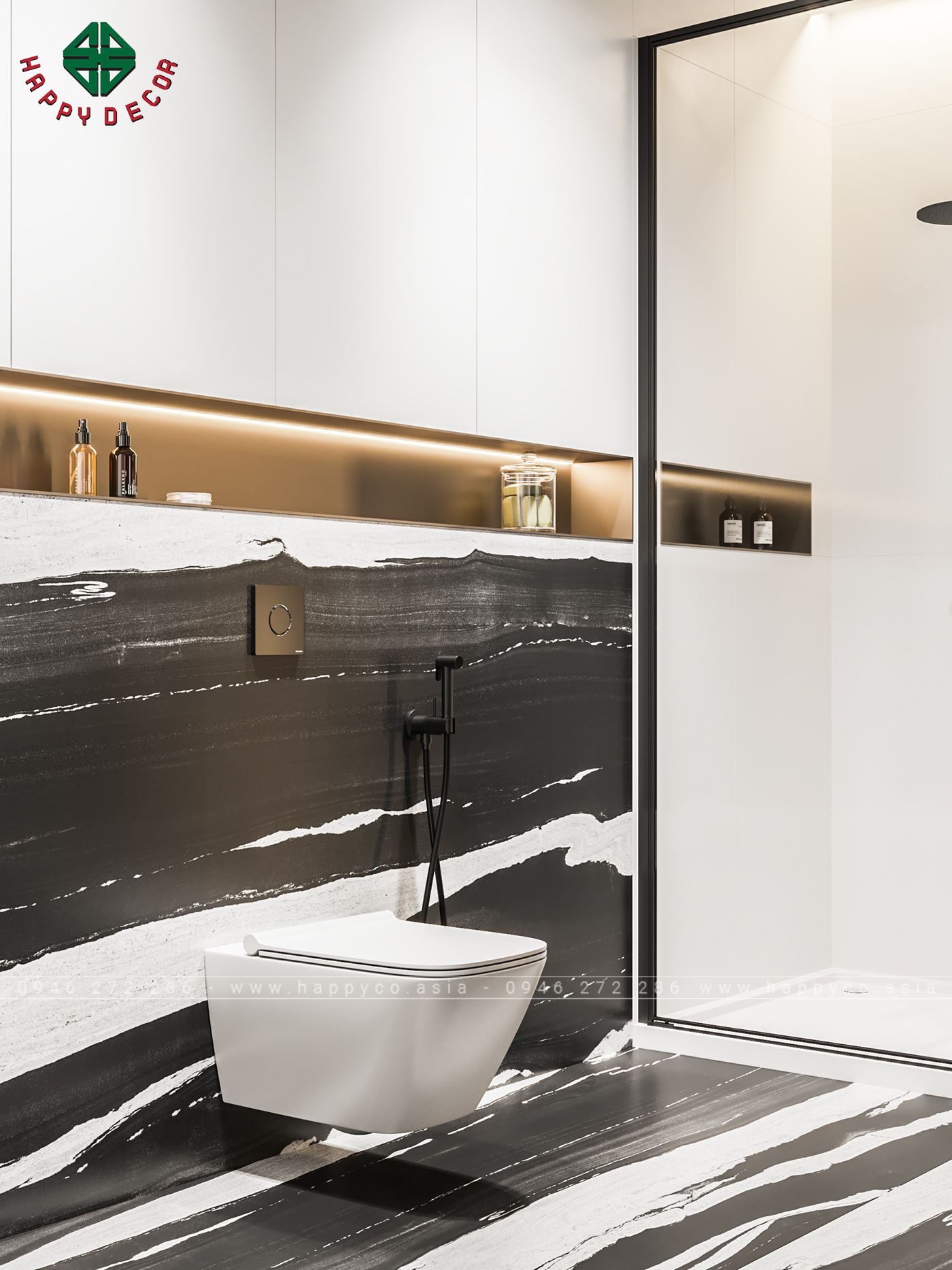 Nội thất căn hộ chung cư phong cách tối giản của anh Thái do Happy Decor thiết kế và thi công