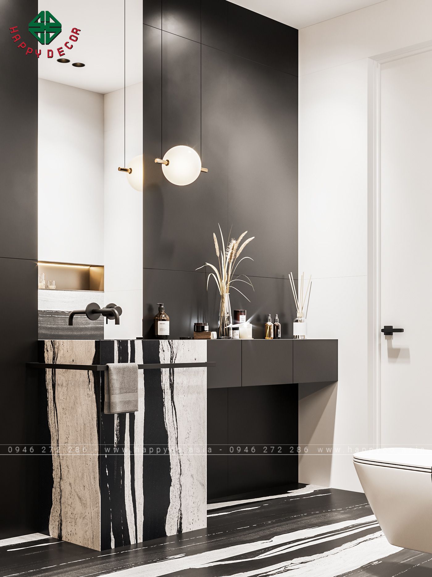 Căn hộ 113m^2 đã được Happy Decor thổi hồn vào từng chi tiết, mang đến không gian sống đẳng cấp và tinh tế