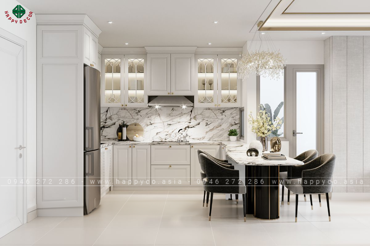 Phòng bếp cực kỳ sang trọng và kiêu sa