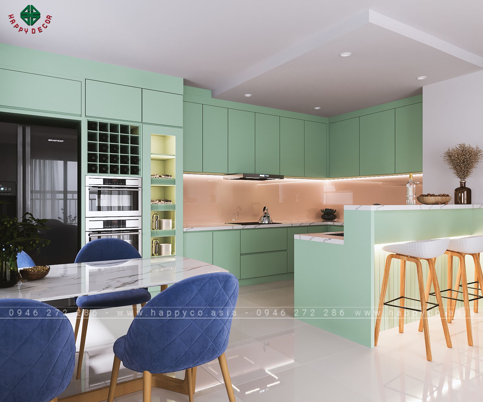 Hài hòa màu sắc để tránh rối mắt và mất tính thẩm mỹ