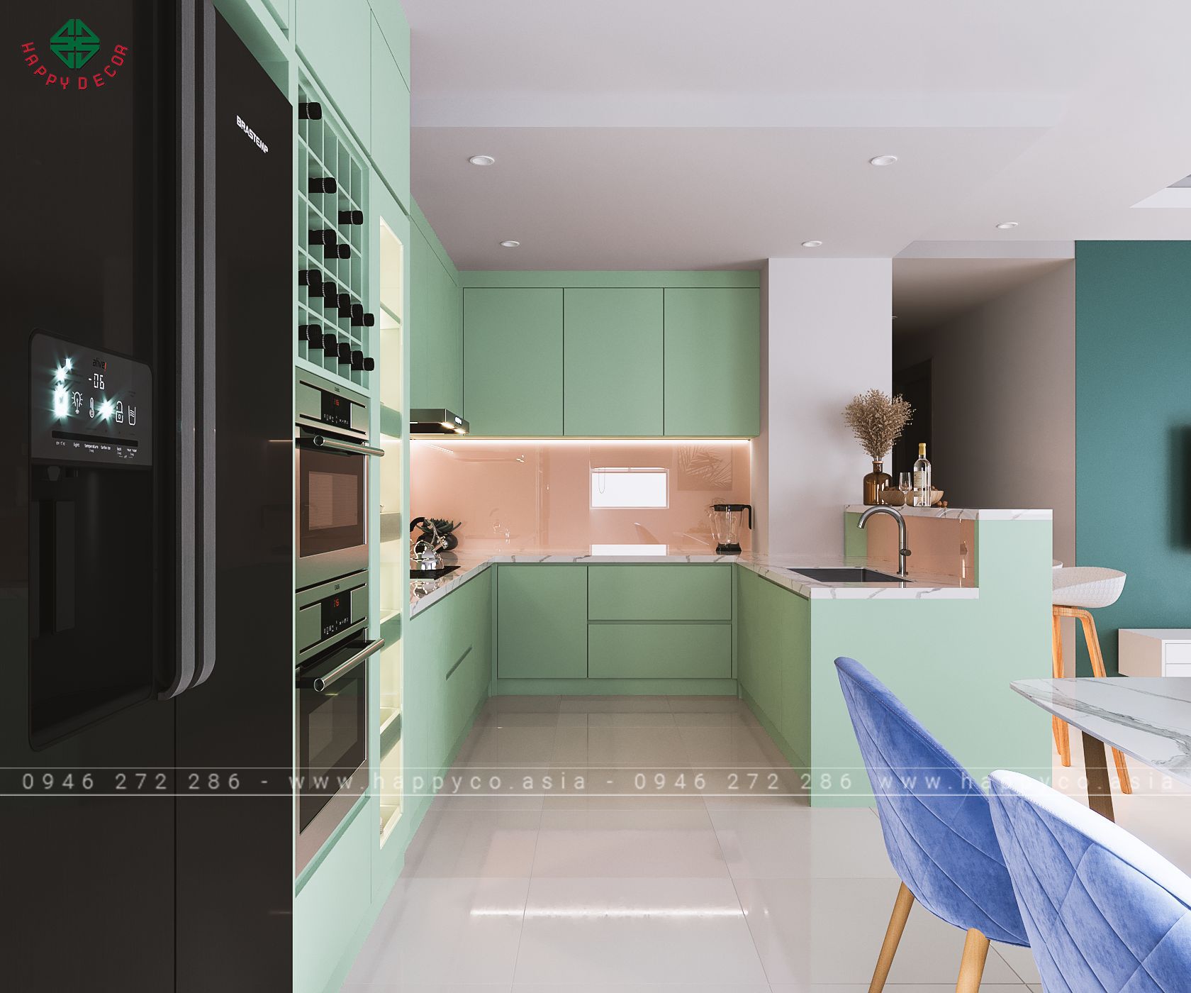 Nội thất bếp cực kỳ hiện đại thu hút đam mê của những chị em nội trợ