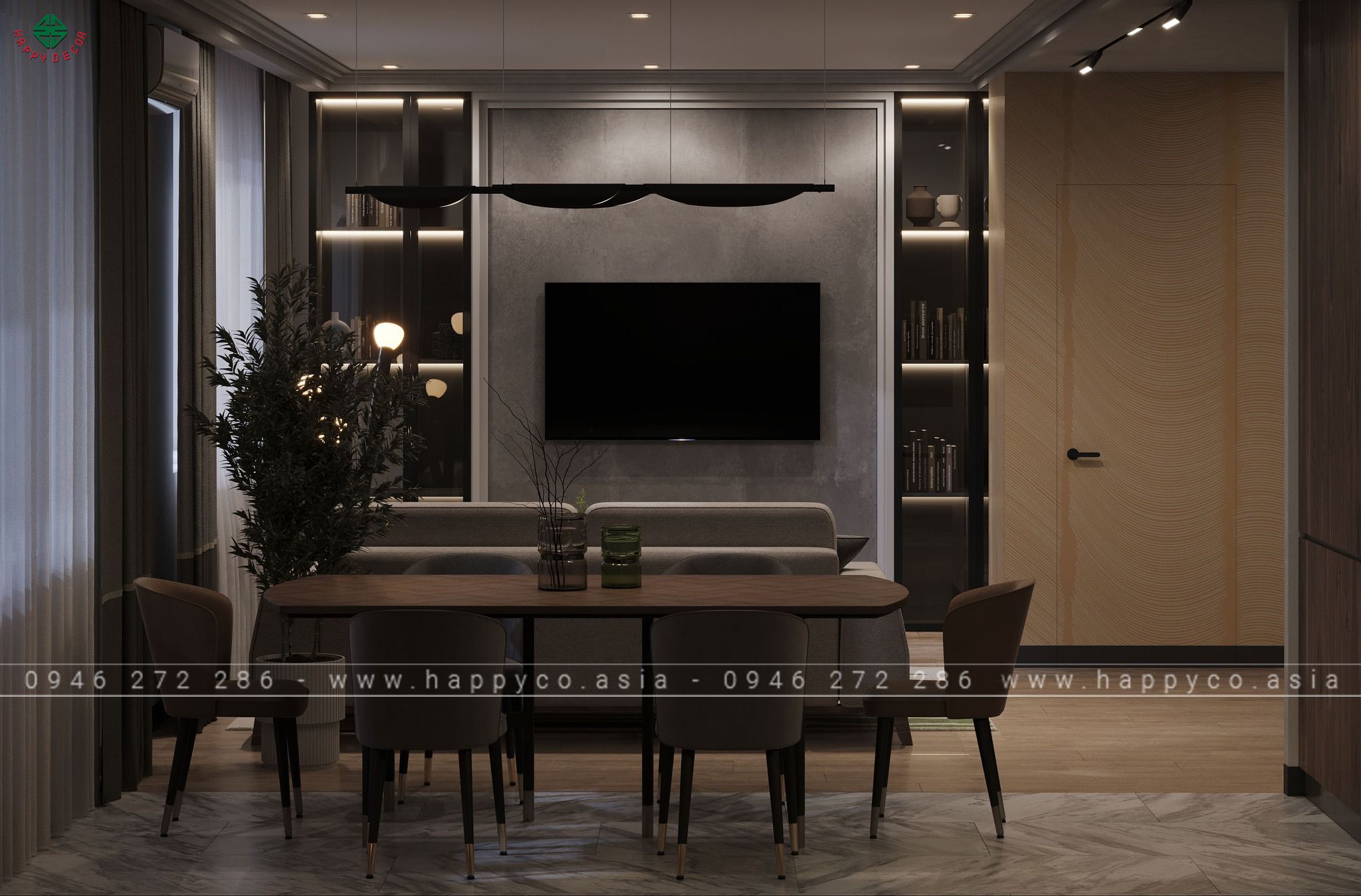 Tận dụng tối đa ánh sáng tự nhiên, mang lại cảm giác thoáng đãng và rộng rãi cho căn hộ