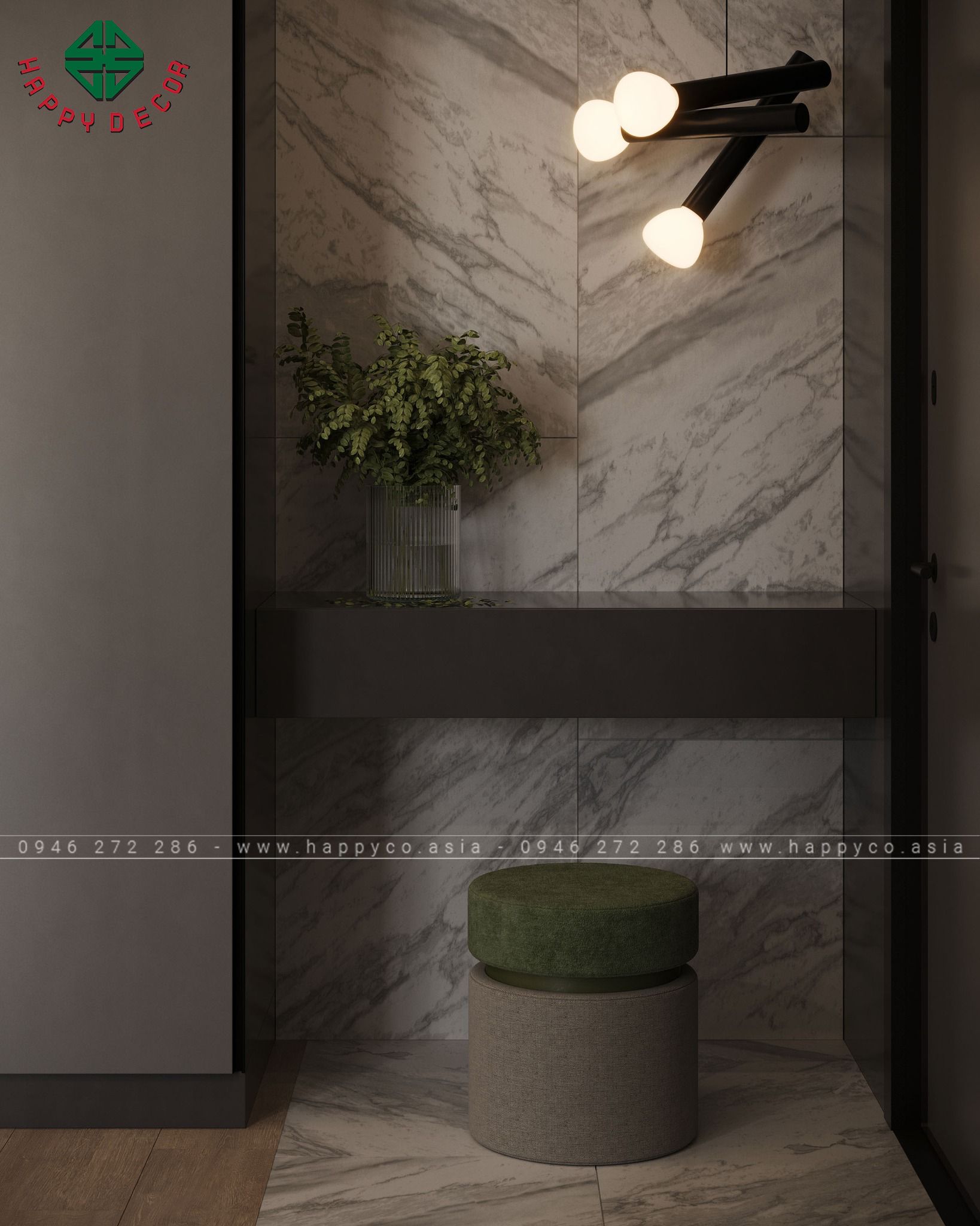 Nội thất biệt thự của anh Phát tại Biên Hòa do Happy Decor thiết kế và thi công theo phong cách sang trọng