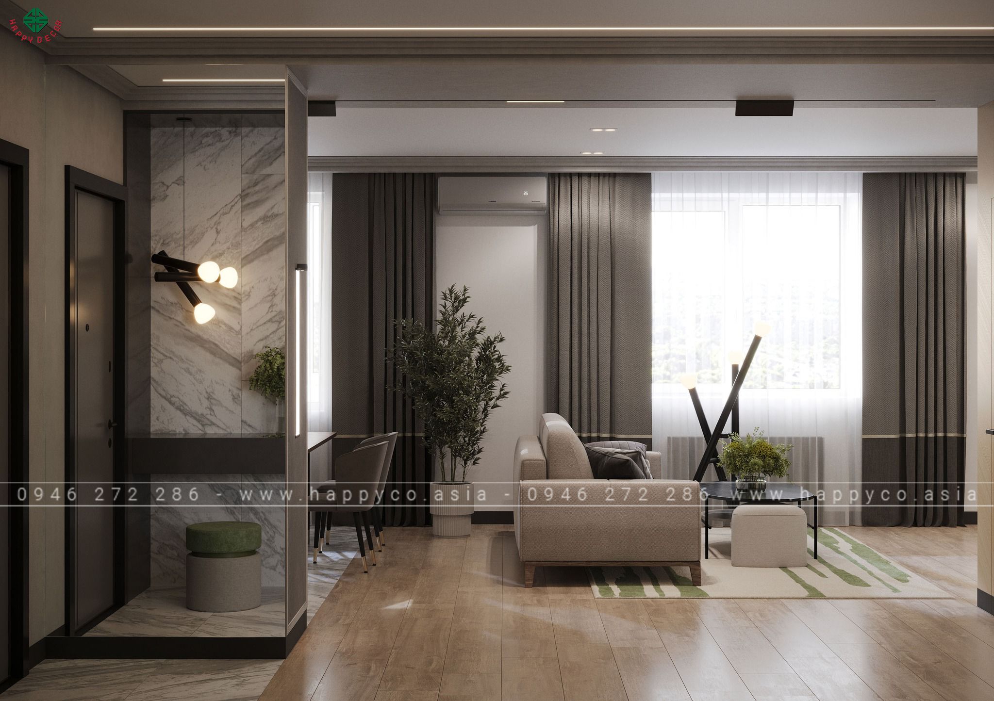 Happy Decor đã tinh tế trong việc tái hiện phong cách này thông qua các chi tiết trang trí