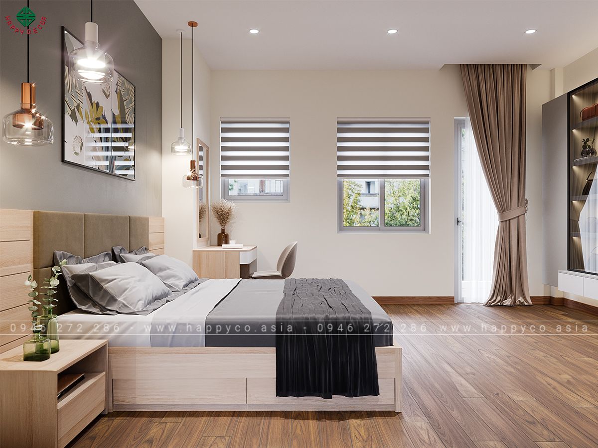 Sử dụng đồ nội thất đa năng như giường gấp, bàn làm việc gắn tường có thể xếp gọn