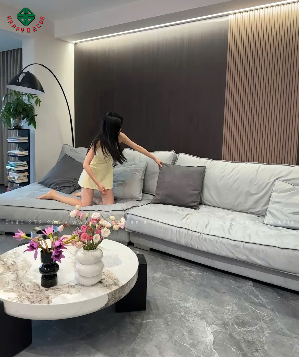 Happy Decor đảm bảo với khách hàng về vẻ đẹp sang trọng của nội thất chung cư dưới mọi góc nhìn