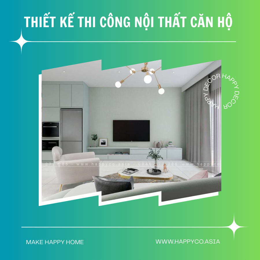 Thiết kế thi công nội thất cho căn hộ tại Biên Hòa - HAPPY DECOR