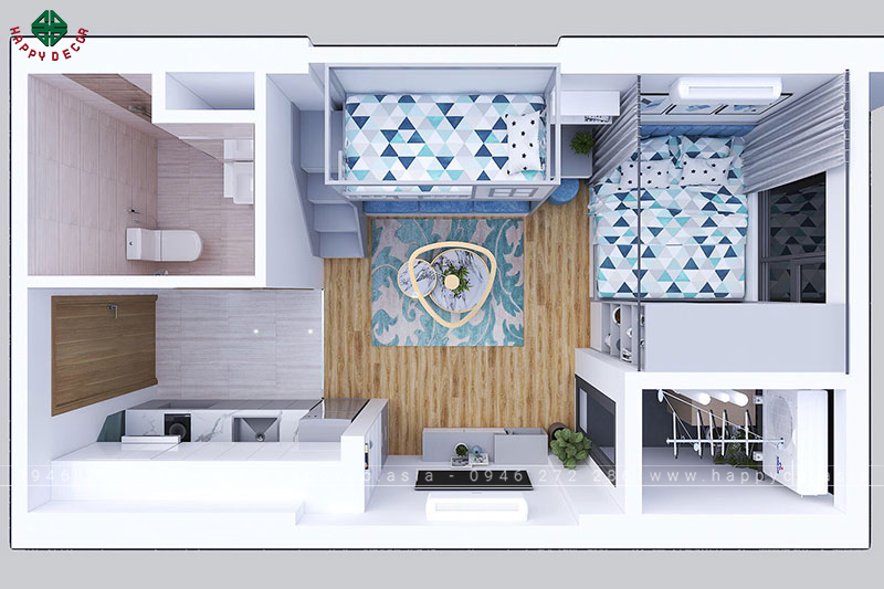 Màu sắc sáng và ánh sáng tự nhiên là những yếu tố có thể khiến căn hộ nhỏ của bạn trông rộng rãi hơn