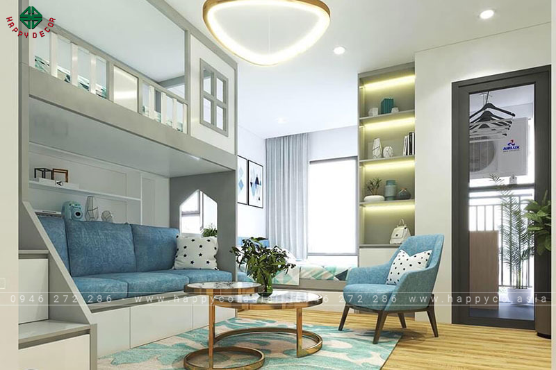 ránh đặt quá nhiều đồ nội thất hoặc đồ lớn sẽ làm căn phòng trông chật chội và bí bách