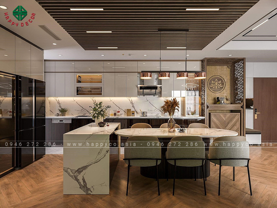 Cận cảnh không gian bếp được thiết kế đẹp mắt