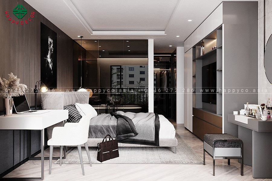 Phòng ngủ master có ý tưởng độc đáo và bắt mắt