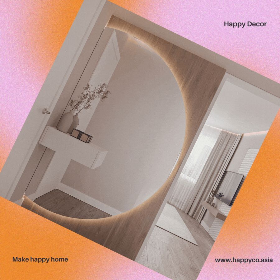 Nội thất chung cư 1 phòng ngủ do Happy Decor thiết kế và thi công