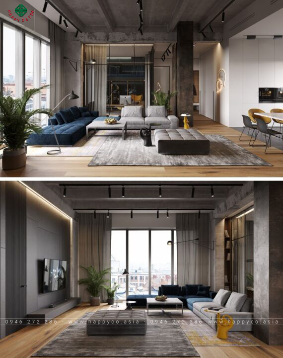 Xu hướng màu sắc trong thiết kế nội thất chung cư 2024