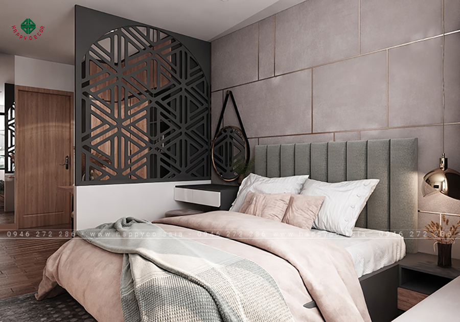 Thiết lập vách ngăn phòng ngủ với hoa văn bắt mắt